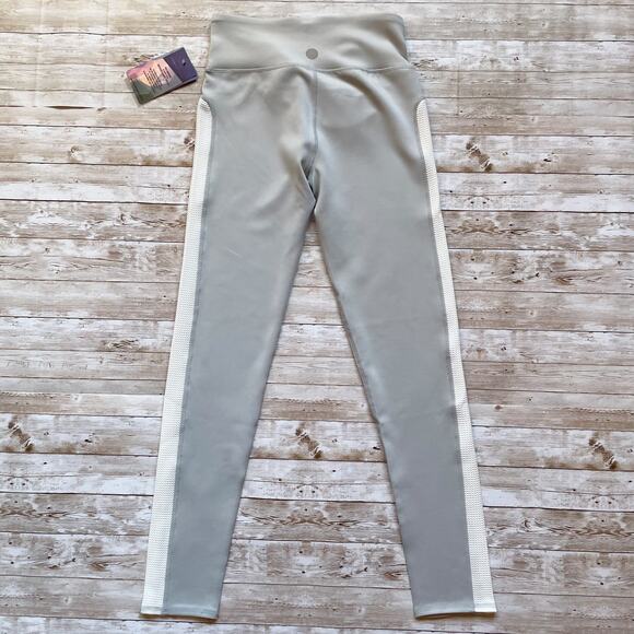 Threads 4 Thought Firefly Leggings Light Green White Side Panels Size M New - Picture 4 of 9
